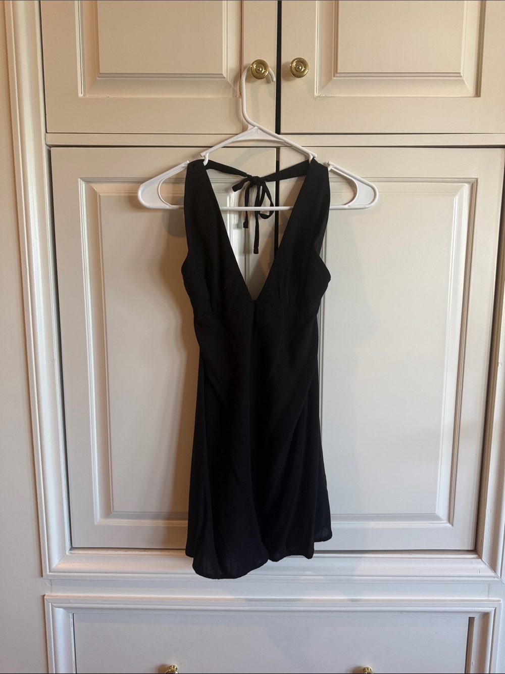 One-Shoulder Black Cocktail Dress with Tie Back